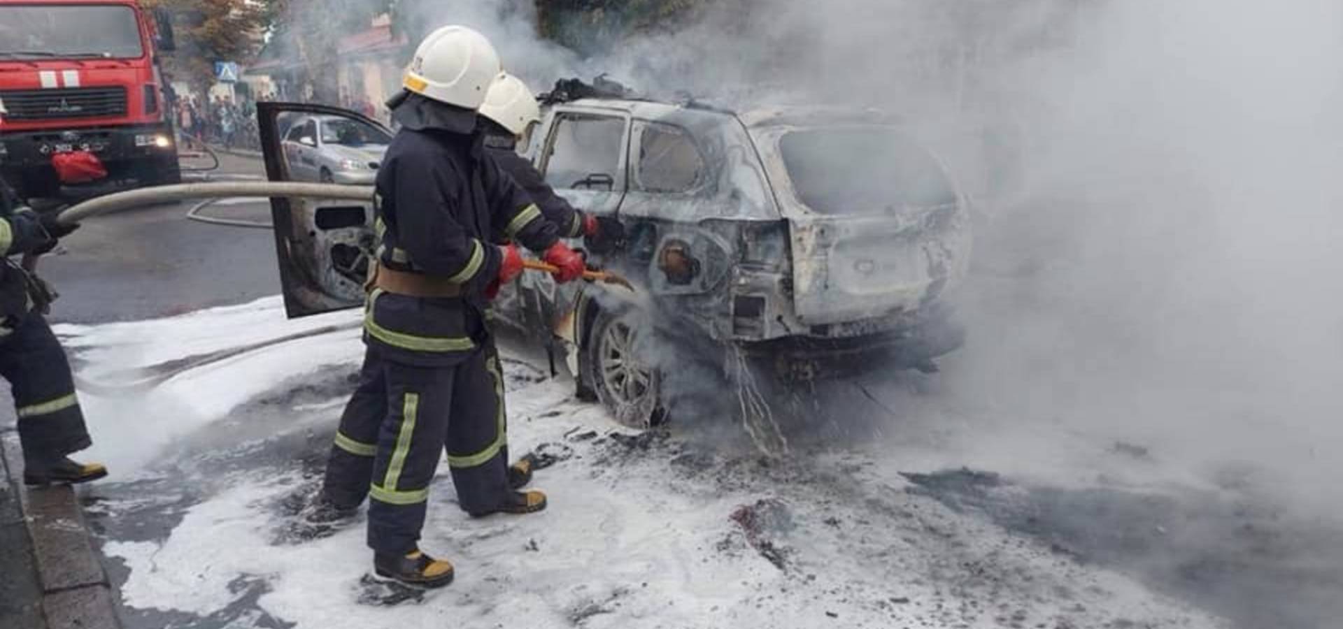 В Козятині згоріла поліцейська машина 