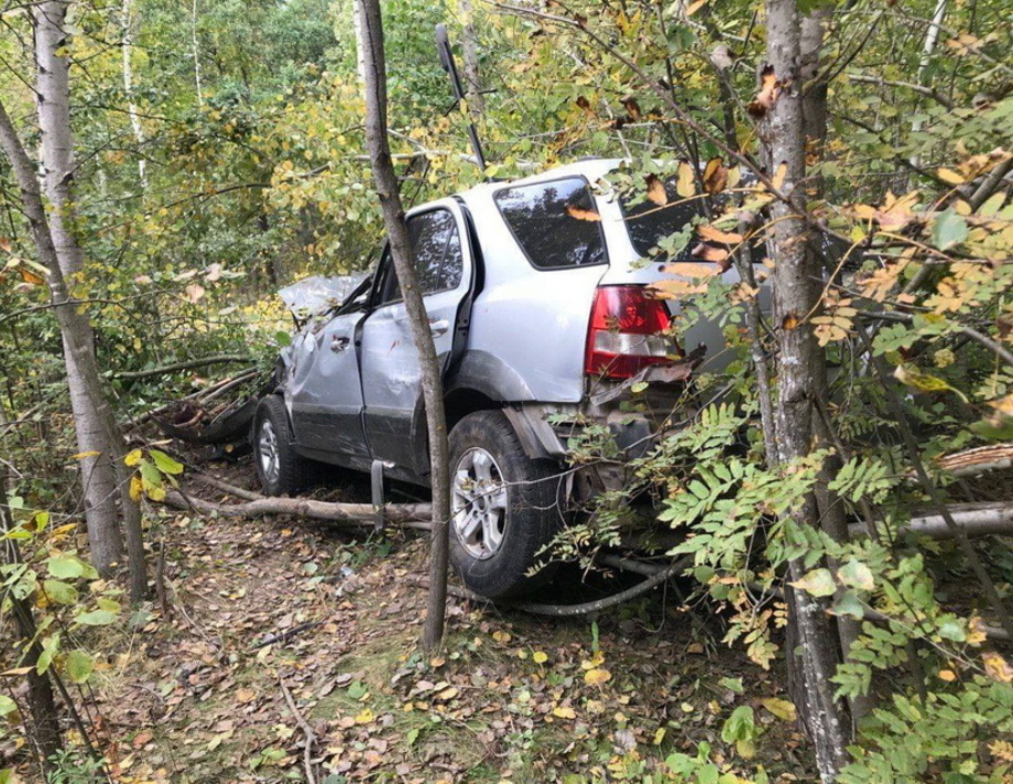 На Хмільниччині водій «KIA» не впорався з керуванням та злетів у кювет 