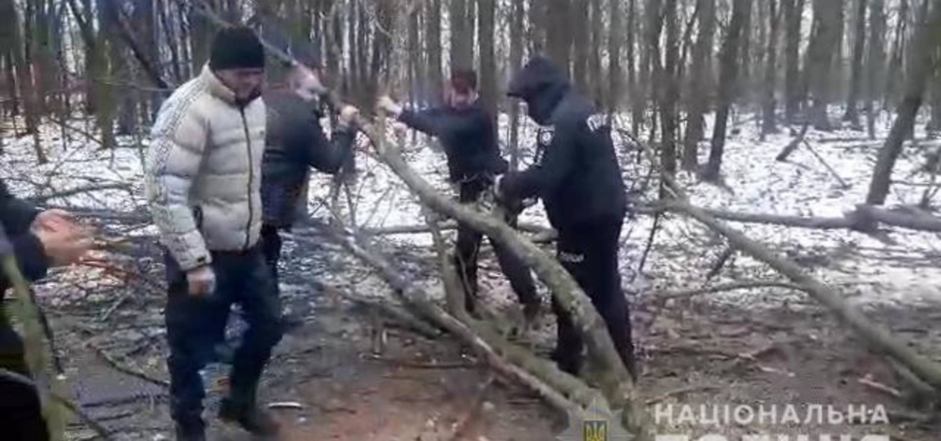 У Хмільницькому районі через негоду на дорогу впали дерева(відео)