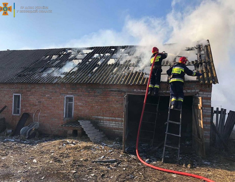 У Хмільницькому районі сталася пожежа