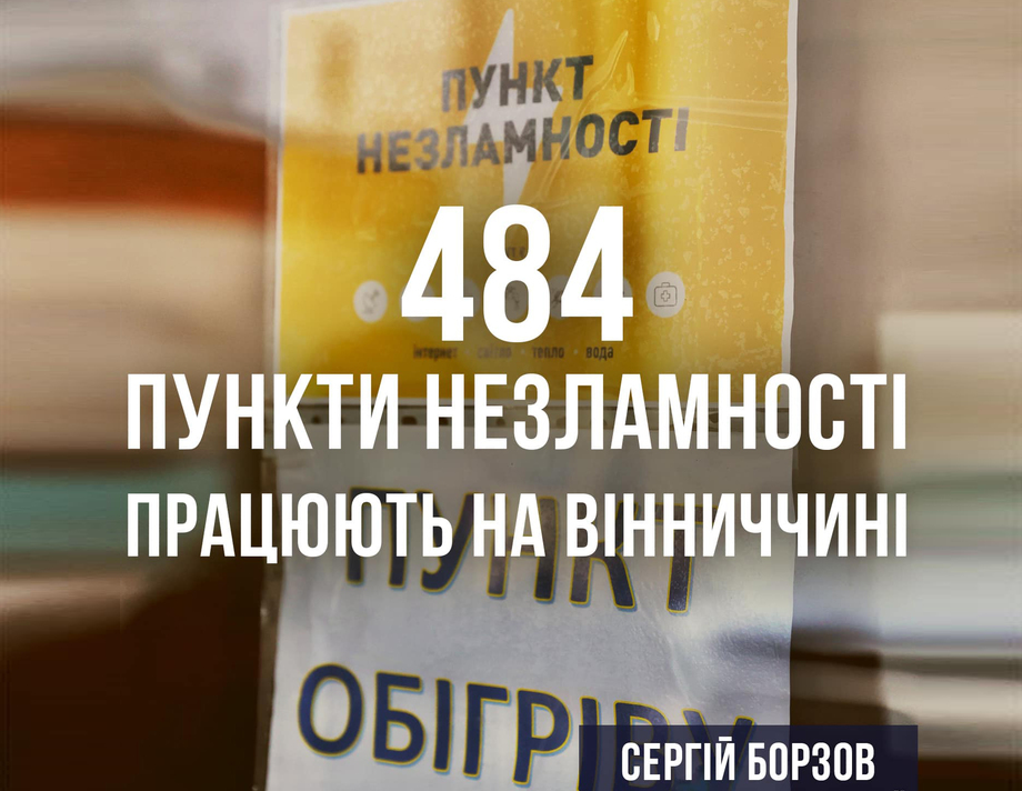 На Вінниччині працюють майже 500 Пунктів Незламності