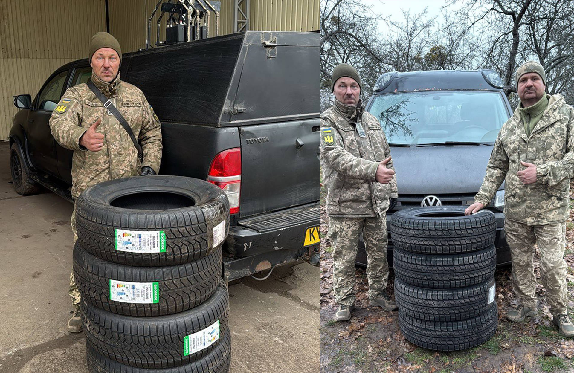 Аграрій із села Сьомаки Хмільницької громади купив та передав українським штурмовикам зимову гуму