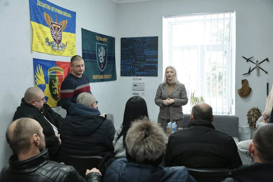 Наталя Заболотна відвідала ветеранський простір у Хмільнику та поспілкувалася з ветеранами