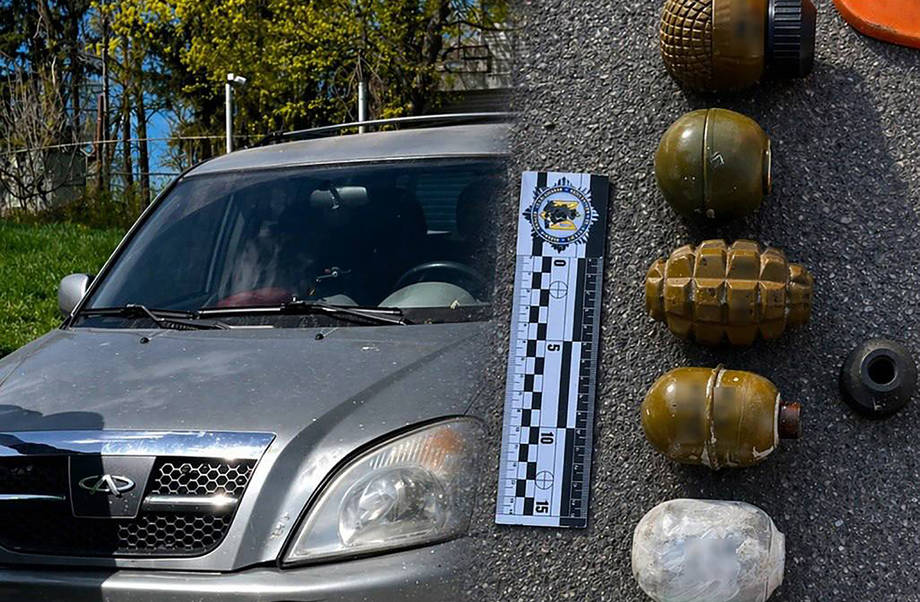 В Хмільницькому районі затримали водія, який перевозив гранати