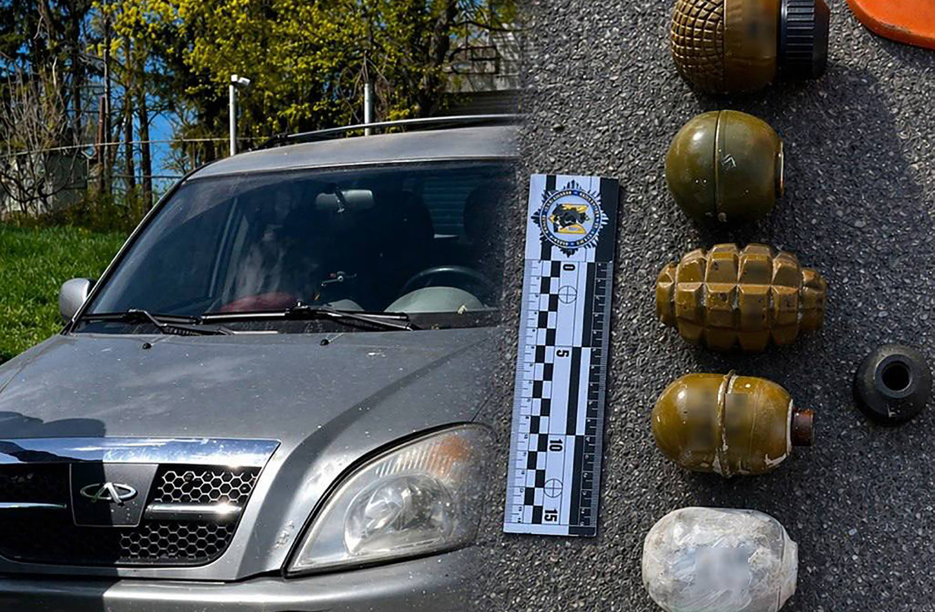 В Хмільницькому районі затримали водія, який перевозив гранати